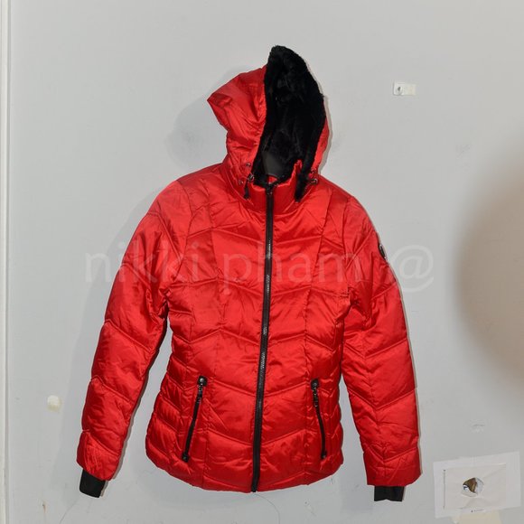 NWT Nautica Ladies’ Puffer Jacket IN RED - Picture 4 of 11